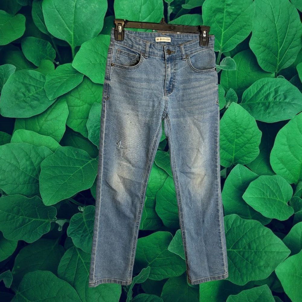 5 for $25🔥Buzz Cuts Denim Straight Light‎ Wash Jeans Boys Size 8